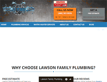 Tablet Screenshot of lawsonfamilyplumbing.com